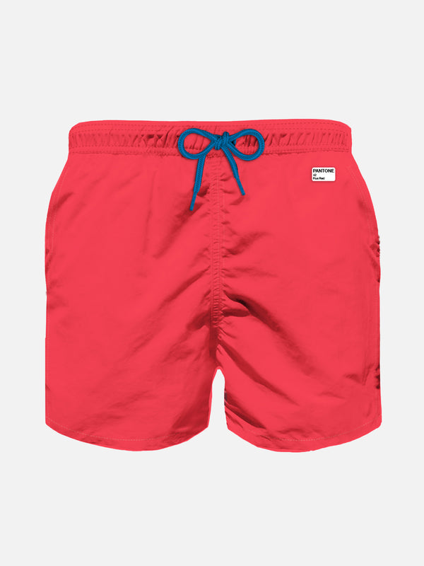 Boy fluo red swim shorts | PANTONE™ SPECIAL EDITION