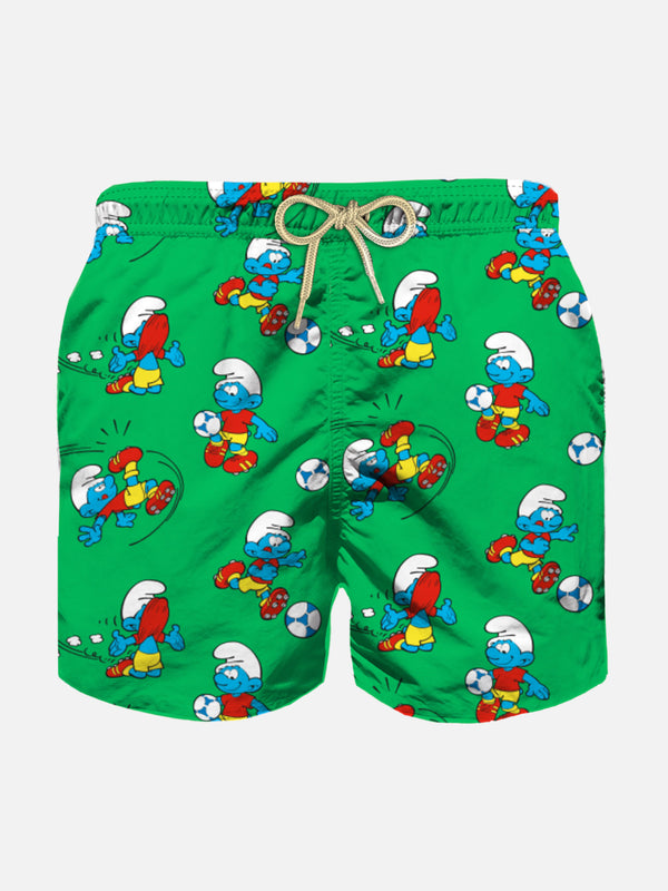 Boy swim shorts with soccer Smurf print | THE SMURFS SPECIAL EDITION