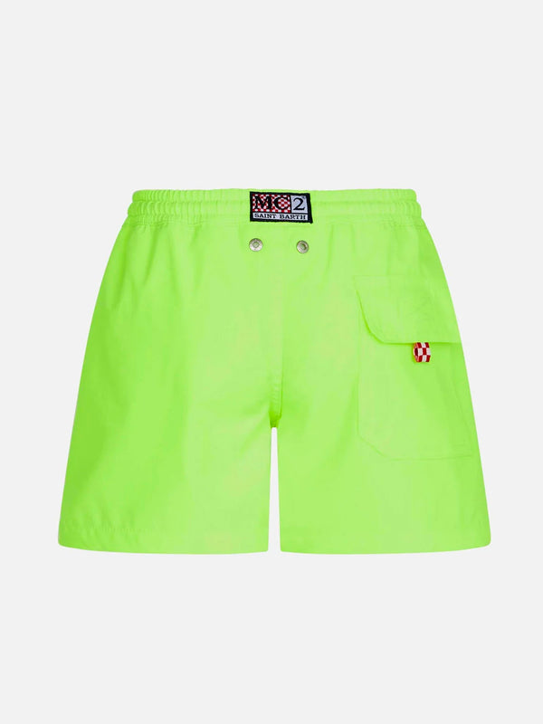 Boy comfort fluo yellow swim shorts