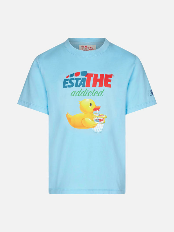 Kid cotton t-shirt with ducky Estathé print | ESTATHE  SPECIAL EDITION