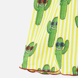 Abito da bambina con stampa cactus felice