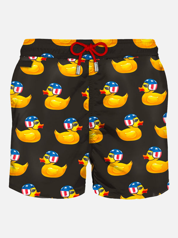 Light fabric man swim shorts bikers ducky