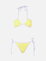 Bikini da donna a fascia giallo crinkle | MELISSA SATTA EDIZIONE SPECIALE