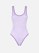 Woman lilac crinkle one piece swimsuit | MELISSA SATTA SPECIAL EDITION