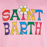 T-shirt da bambina con logo Saint Barth e margherita