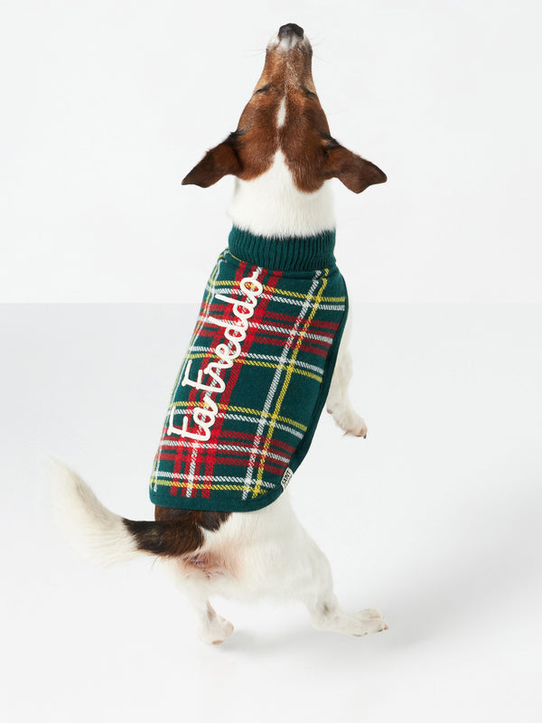 Dog sweater with Tartan print