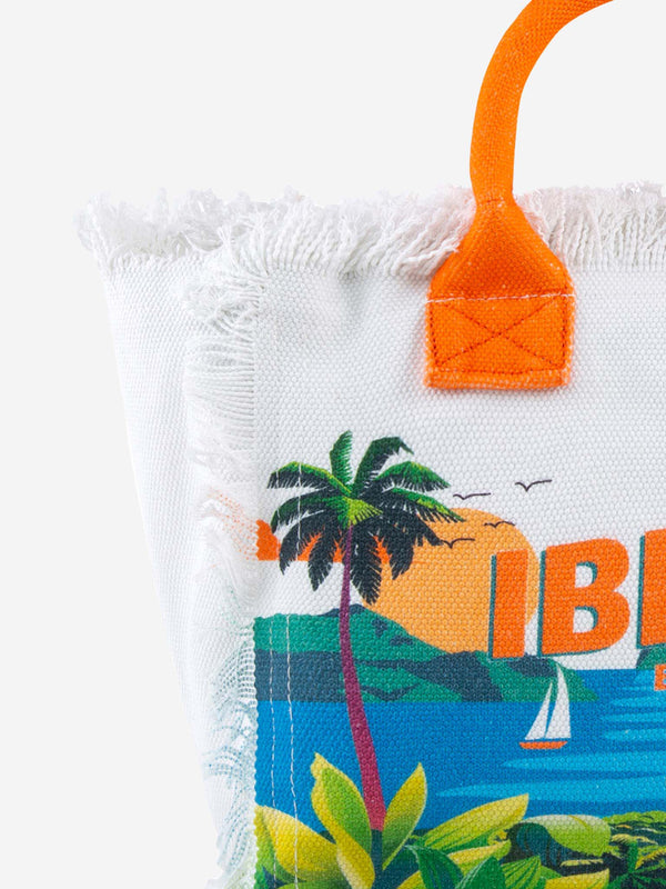 Colette canvas bag with Ibiza postcard print
