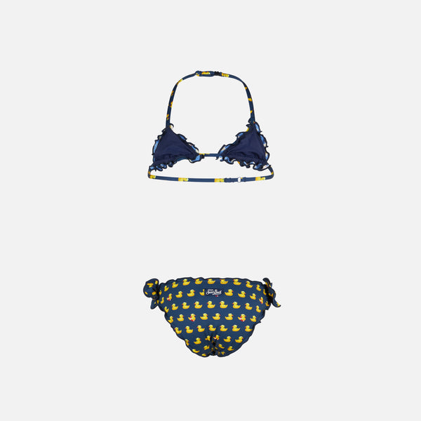 Girl triangle bikini with print