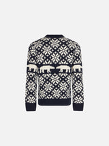Boy crewneck sweater with norwegian pattern