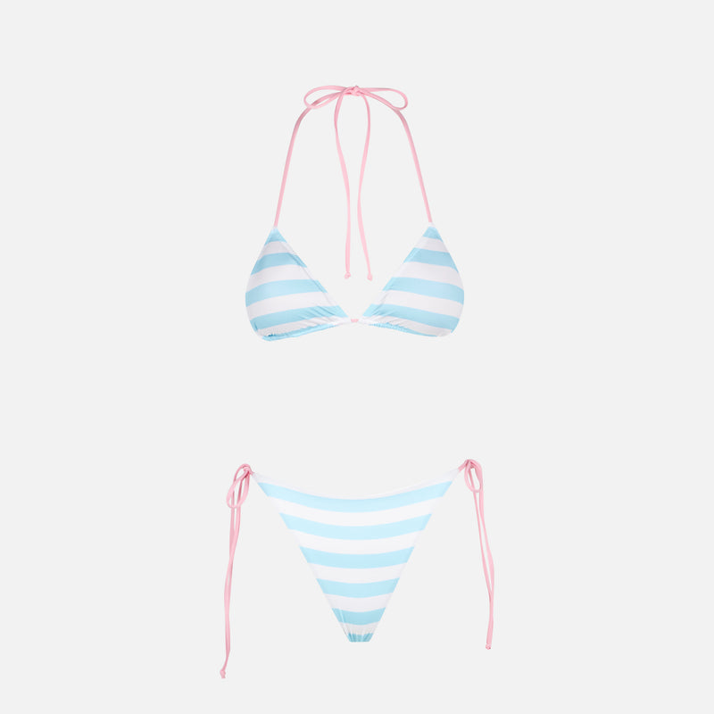 Woman Fiorucci print triangle bikini | FIORUCCI SPECIAL EDITION