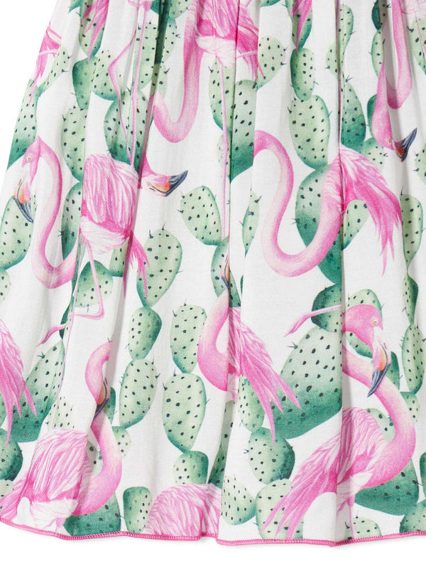 Girl dress flamingo print