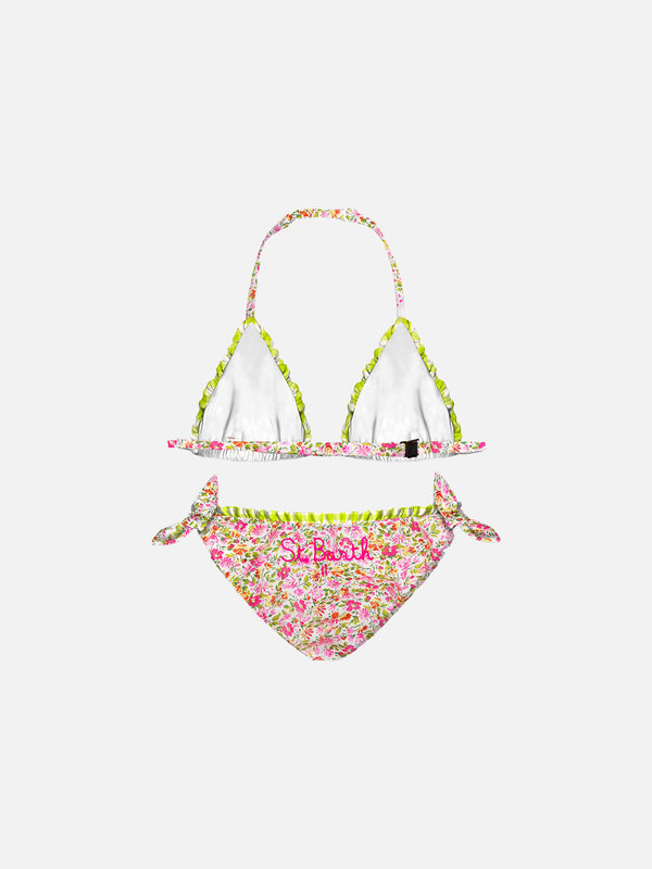 Girl triangle flower bikini | Made with Liberty fabric