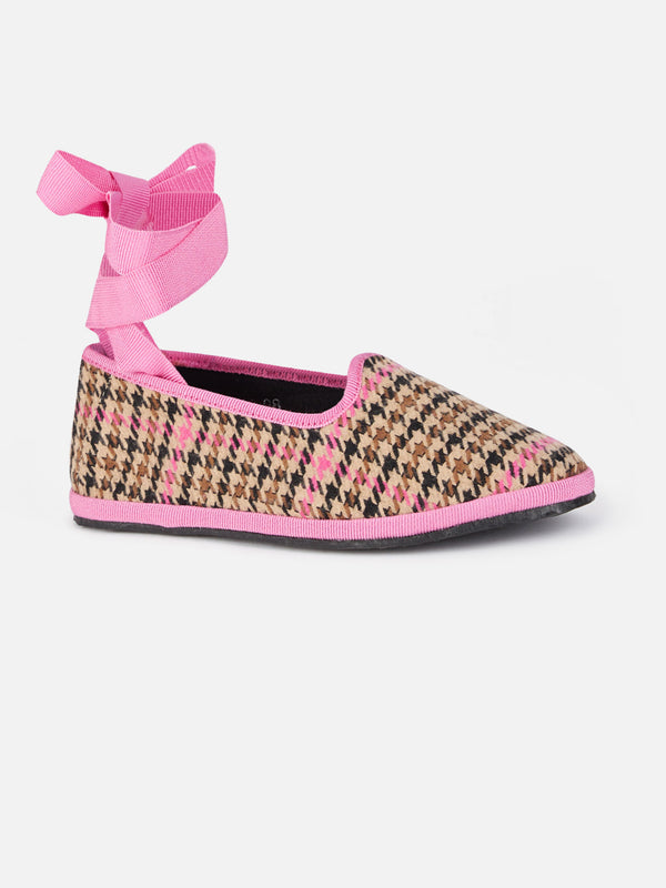 Girl pied de poule slipper loafers | MY CHALOM SPECIAL EDITION