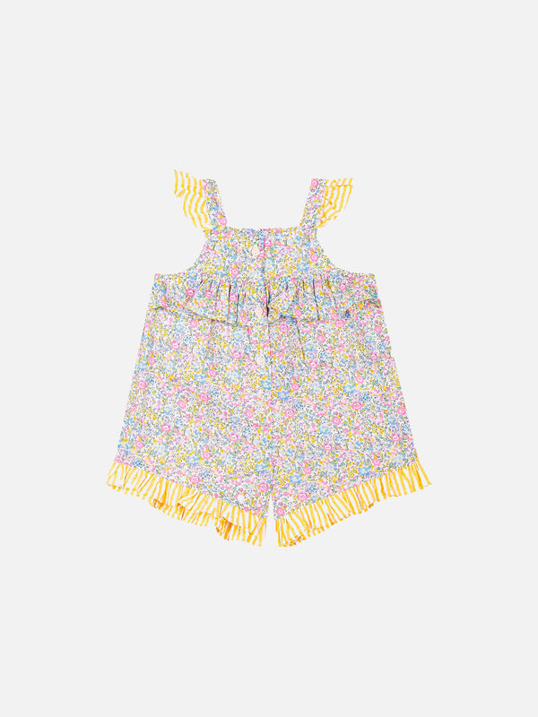 Yellow Liberty fabric baby dress