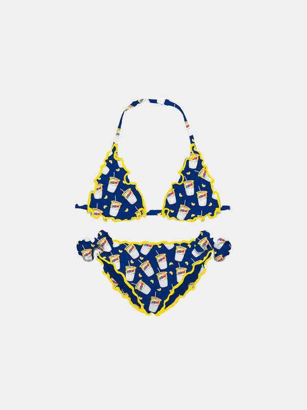 Girl triangle bikini with Estathé print | Estathé® Special Edition
