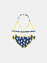 Girl triangle bikini with Estathé print | Estathé® Special Edition