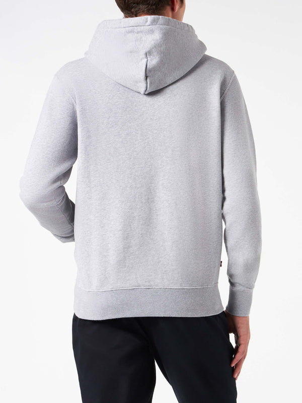 Man grey hoodie with Not Today embroidery