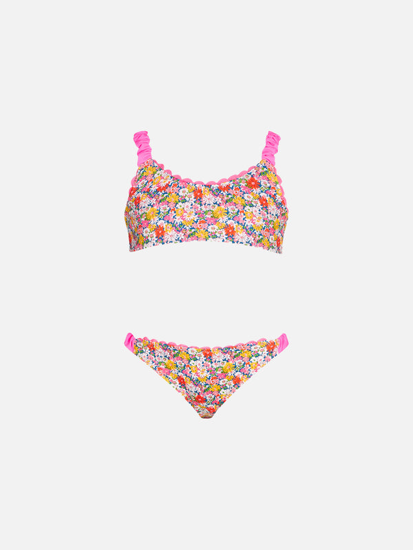 Girl bralette with Liberty flower print | Made with Liberty fabric