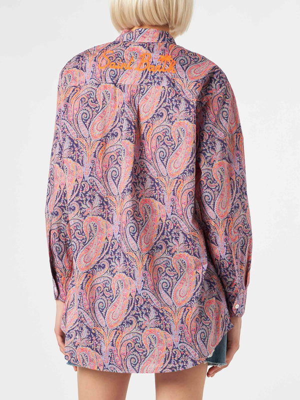 Brigitte cotton shirt with Liberty flower print | Made with Liberty fabric