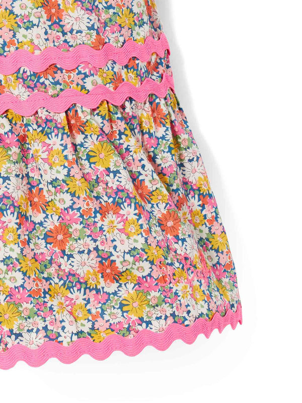 Girl dress with Liberty flower print | Made with Liberty fabric
