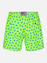Man light fabric comfort swim shorts with lobster print