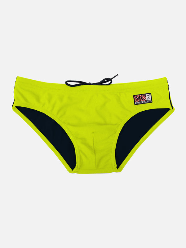 Man fluo yellow swim briefs