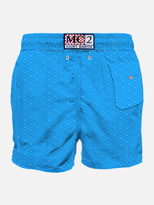 Man classic swim shorts with SSC NAPOLI patch | SSC NAPOLI SPECIAL EDITION