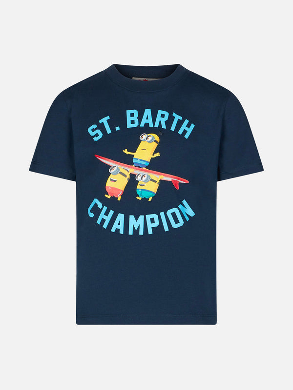 Boy cotton t-shirt with St. Barth Champion Minions print | MINIONS SPECIAL EDITION