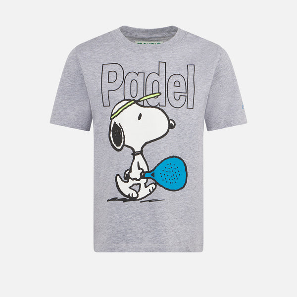 Boy heavy cotton t-shirt with Snoopy padel lover print | SNOOPY PEANUTS™ SPECIAL EDITION