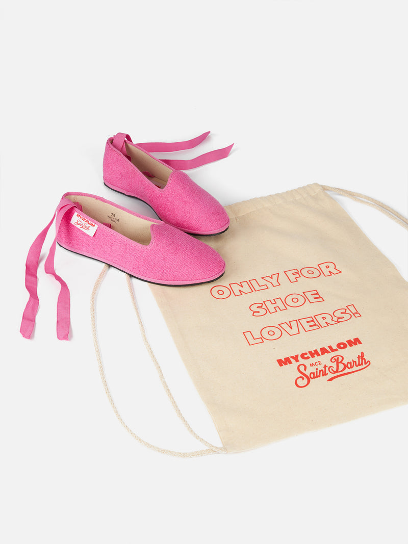 Mocassino pantofola da donna in spugna rosa | MY CHALOM SPECIAL EDITION