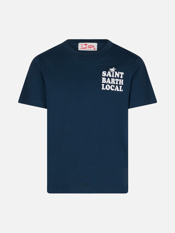 T-shirt da bambino in cotone con stampa Saint Barth Local