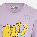 T-shirt da bambina in cotone pesante con stampa Lisa Simpson | EDIZIONE SPECIALE SIMPSON