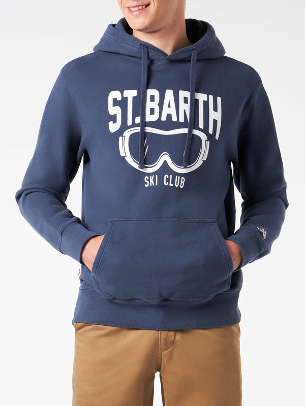 Felpa blu da uomo con stampa St. Barth Ski Club