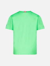 Boy green cotton t-shirt with Snoopy print | PEANUTS™ SPECIAL EDITION