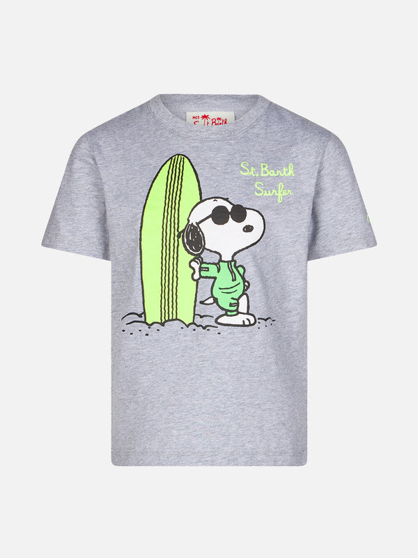 T-shirt da bambino in cotone con stampa Snoopy surfista | SNOOPY - EDIZIONE SPECIALE PEANUTS™