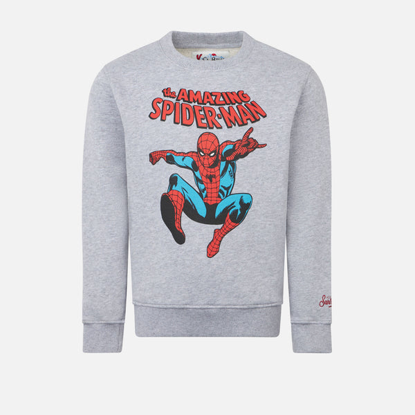 Boy crewneck grey sweatshirt with Spiderman print | MARVEL SPECIAL EDITION