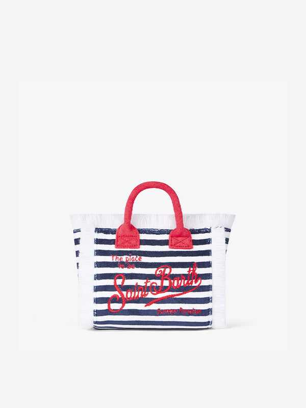 Mini Vanity terry striped handbag