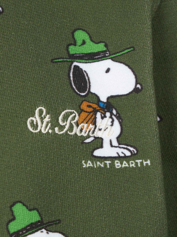 Boy crewneck green sweatshirt with Snoopy print | SNOOPY PEANUTS™ SPECIAL EDITION