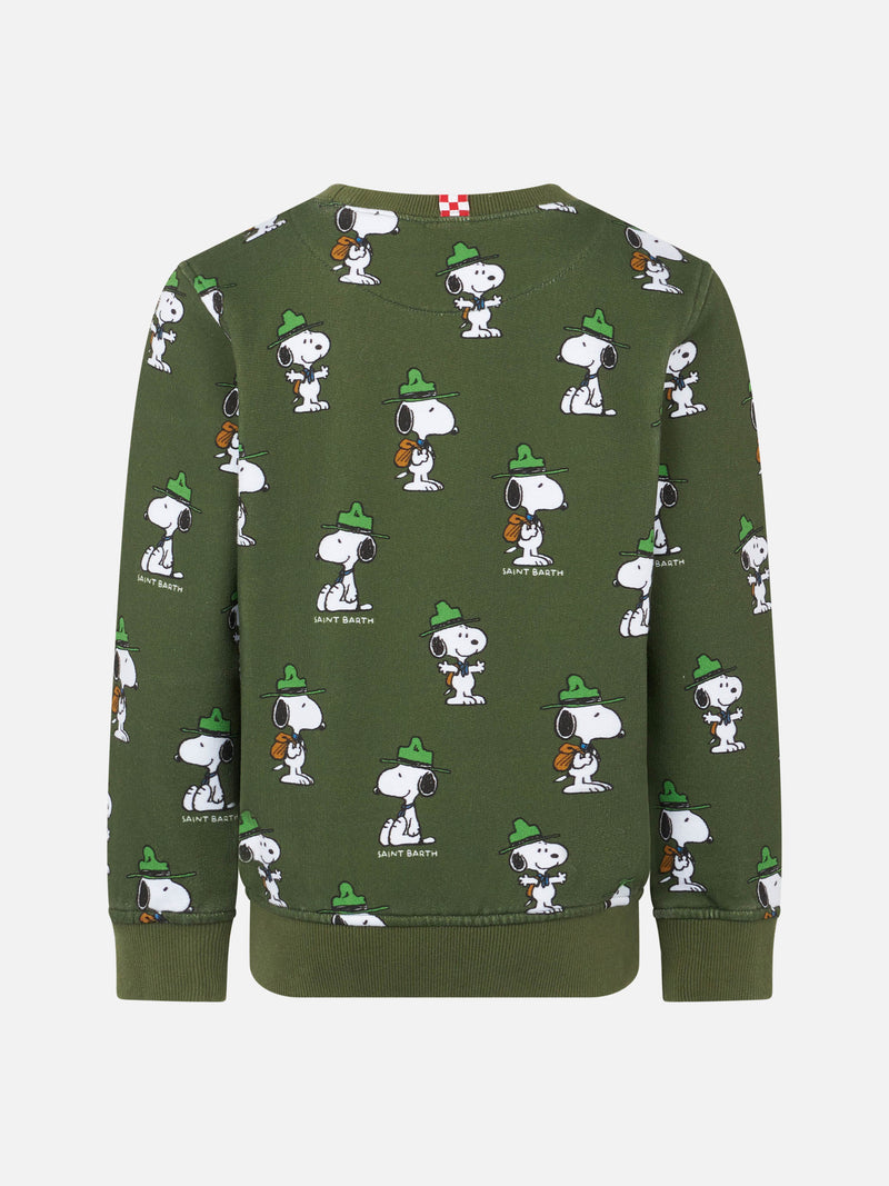 Boy crewneck green sweatshirt with Snoopy print | SNOOPY PEANUTS™ SPECIAL EDITION