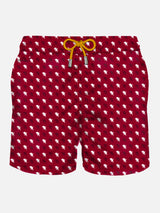 Man light fabric swim shorts with tauros print | TORINO FC SPECIAL EDITION