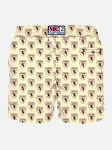 Man light fabric swim shorts with tauros logo | TORINO FC SPECIAL EDITION
