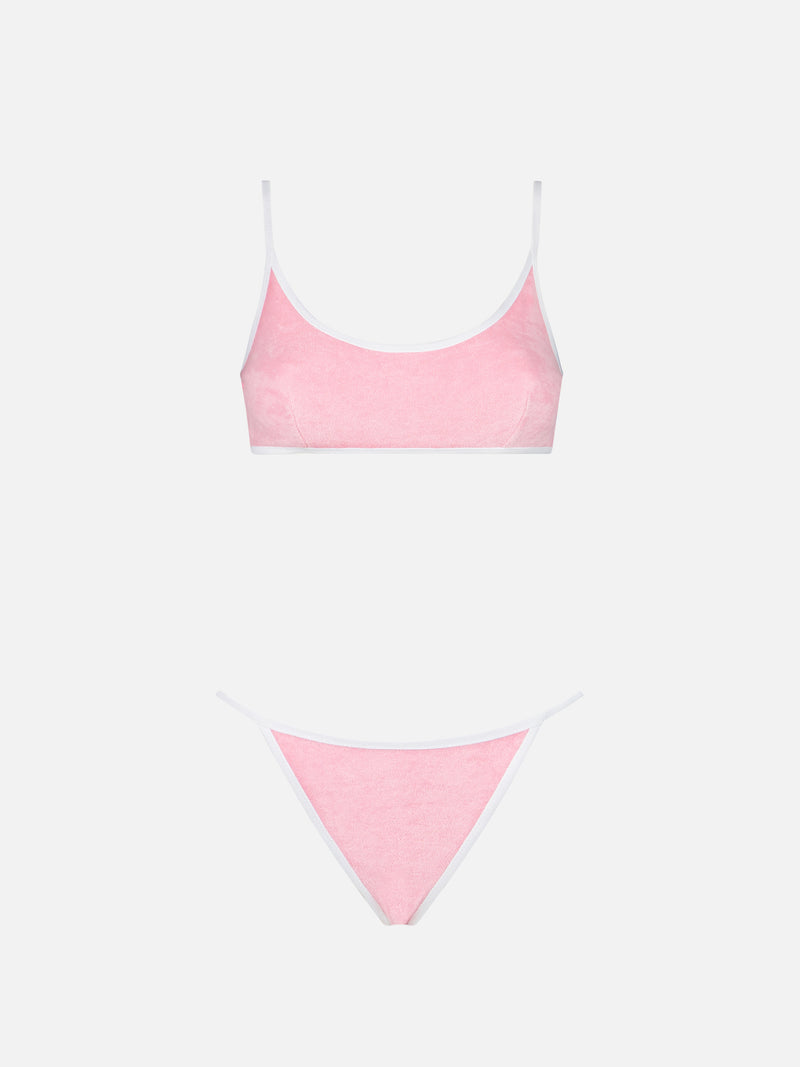 Woman terry bralette bikini with piping | MELISSA SATTA SPECIAL EDITION