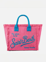 Vanity pink terry shoulder bag