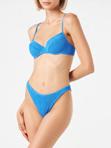 Woman bluette crinkle underwired bralette bikini