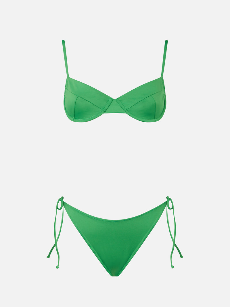 Bikini da donna a bralette verde