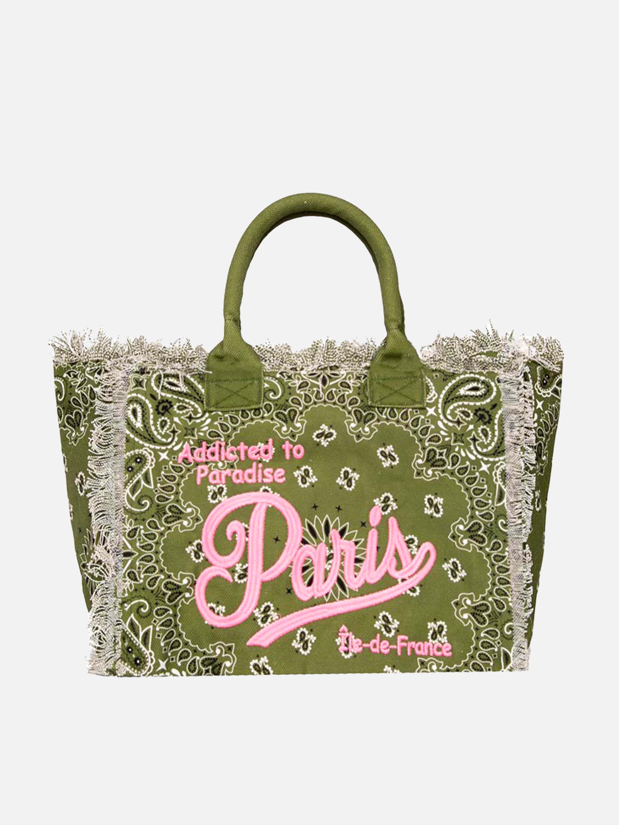 Vanity canvas shoulder bag with embroidery 窶� MC2 Saint Barth