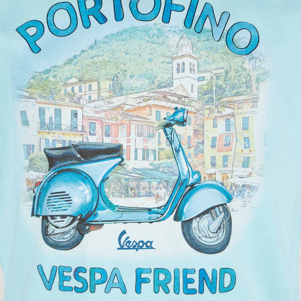 Boy cotton t-shirt with Portofino Vespa friend | Vespa® Special Edition