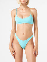 Woman water green bralette bikini