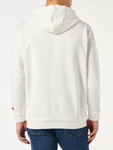 Man cotton sweatshirt with patch and embroidery