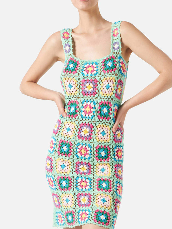 Multicolor crochet dress